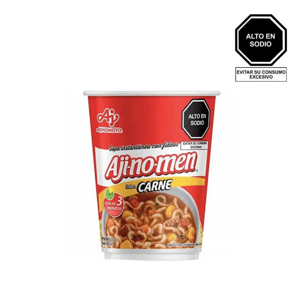 Sopa instantánea sabor carne Ajinomen de 51 gr