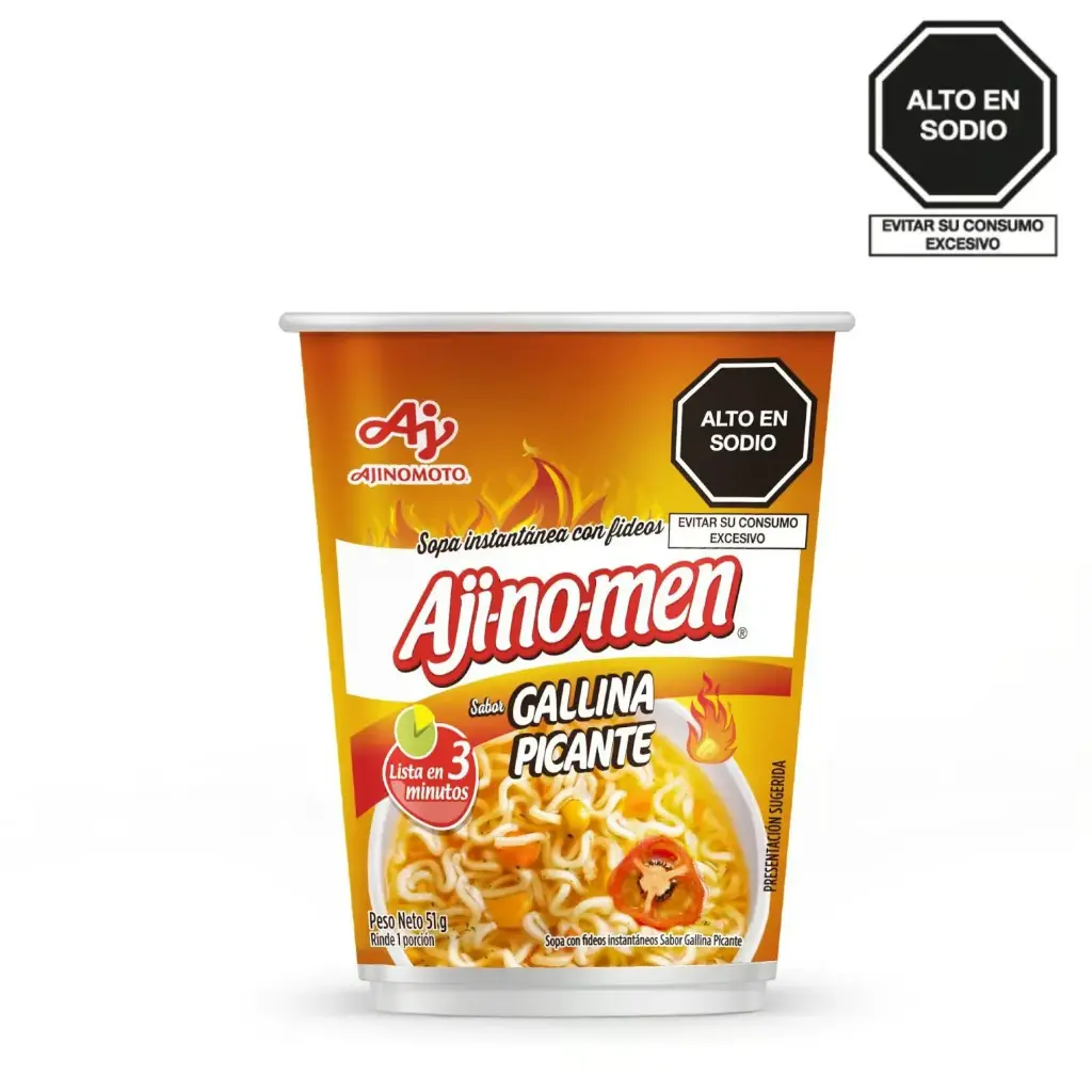 Sopa Instantánea Vaso Sabor Gallina Picante X 51G