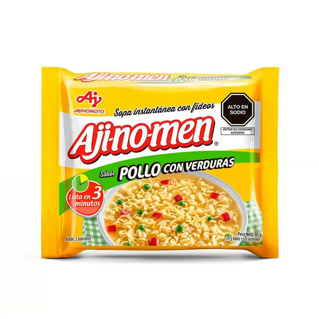 Sopa Instantánea Ajinomen Sabor Pollo Verduras 80 gr