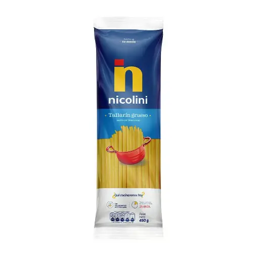 Fideos de Pasta de Trigo Nicolini Tallarín Grueso de 450 gr