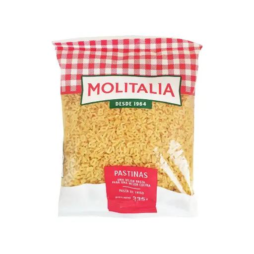 Pasta Trigo Molitalia Letras Bolsa x 235 gr
