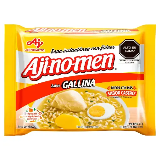 Sopa Instantánea Ajinomen Sabor gallina 80 g