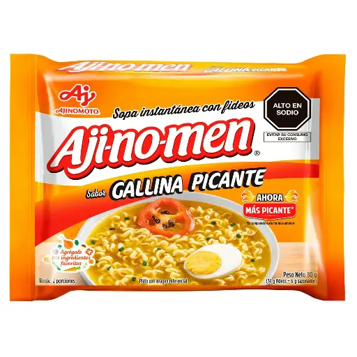 Sopa Instantánea Ajinomen Sabor Gallina Picante 80 gr