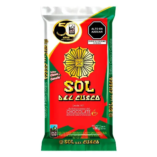 Chocolate Sol Del Cusco Taza Con Canela Empaque 90 gr