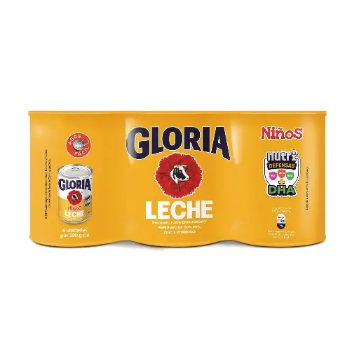 Leche Gloria Niños 390 gr Sixpack  