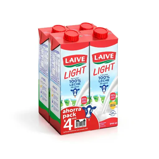 Leche Light Laive x 946 ml Fourpack 